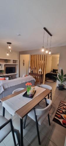 Elenis stylish studio with wooden design