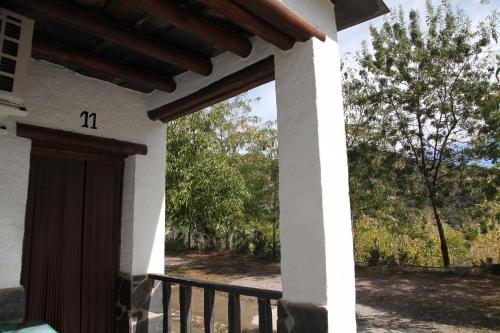 a view from the porch of a house at Turismo Rural & SPA El Cercado in Bérchules