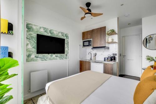 Charming Studio Apartment - AC- 2P - Nation