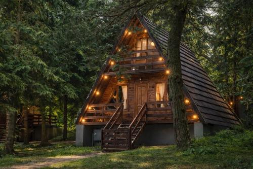 Leśna Sielanka domek z jacuzzi w lesie pod Górą Szczebel RELAX I SPORT