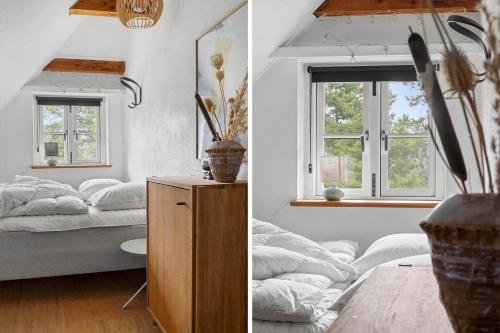 two images of a bedroom with a bed and a window at 2805-Romo-A-Hveyselsvej-8 in Høm