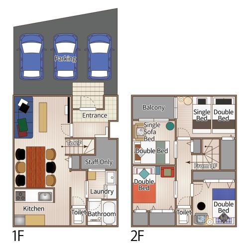 a floor plan of a house at Villa Gotemba Holidays in Gotemba