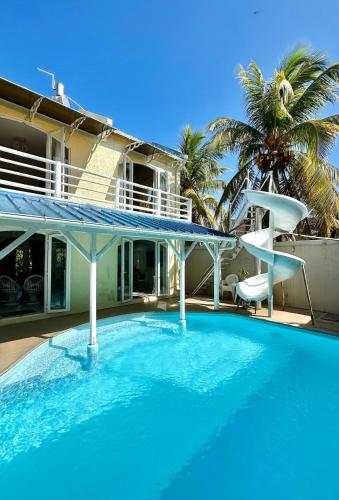 Peaceful villa with private pool and slides