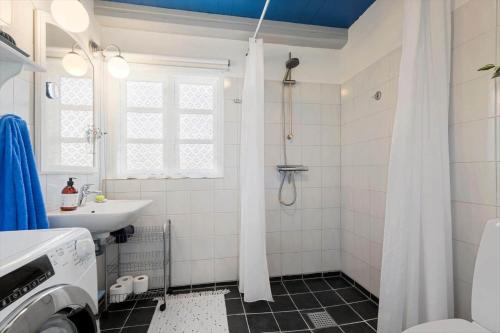 a bathroom with a shower and a sink at 20157-Ulfborg-Revlingvej-8 in Ulfborg