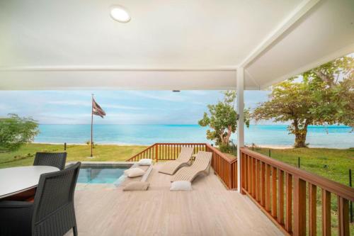 Raina Lodge Moorea Haapiti - Fare Keali'i - Piscine privée - Vue plage et Lagon