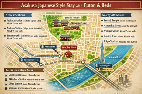 Asakusa Japanese Style Stay with Futon & Beds