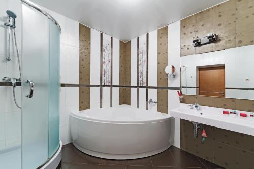 Ett badrum på Hotel Zagreb