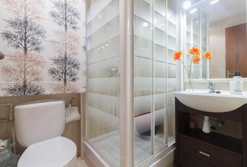 サロウにあるDms II IBERPLAYAのバスルーム(トイレ、洗面台、シャワー付)