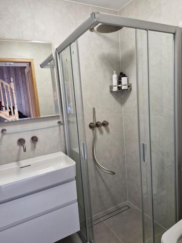 Koupelna v ubytování Jūrena