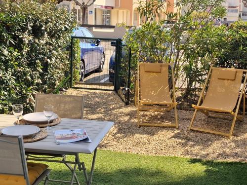 Studio Grazel jardin ensoleillé avec piscine et clim classé 1 étoile