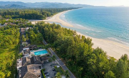 an aerial view of a beach and the ocean at Southsea Khaolak Beach Resort - Soft Opening in Khao Lak