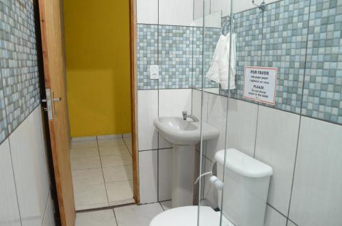 Koupelna v ubytování Pousada Rio Bonito