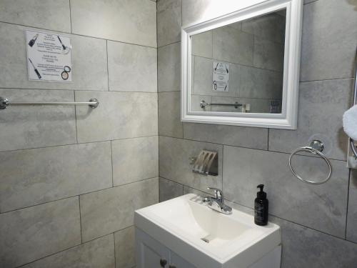 a bathroom with a sink and a mirror at AWESOME PLACe in Las Vegas