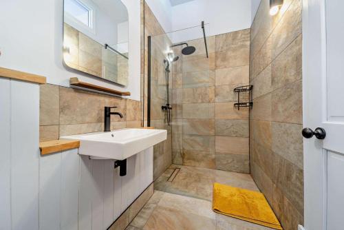 a bathroom with a sink and a shower at 2 Bed in Coldstream oc-t30042 in Coldstream