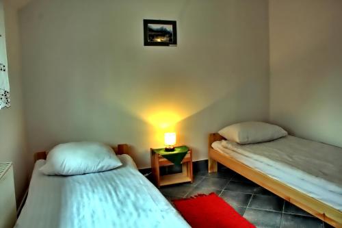 Letto o letti in una camera di Camping Pod Krokwią