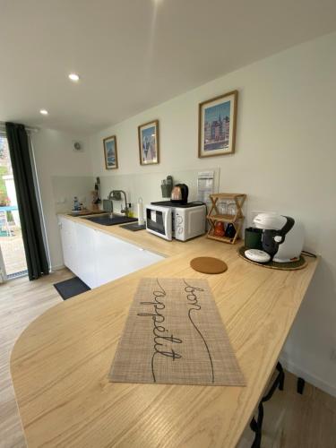 Dapur atau dapur kecil di Dune et Terrasse