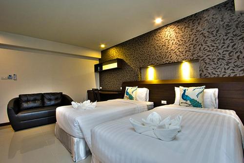 Katil atau katil-katil dalam bilik di Chateau de Sukhumvit