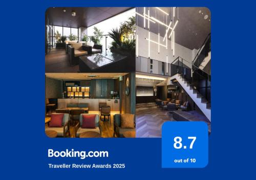 a collage of two pictures of a house at GRIDS PREMIUM HOTEL OSAKA NAMBA in Osaka