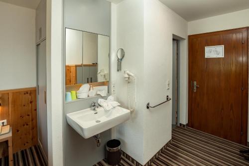 Et badeværelse på Hotel Alpina nature-wellness
