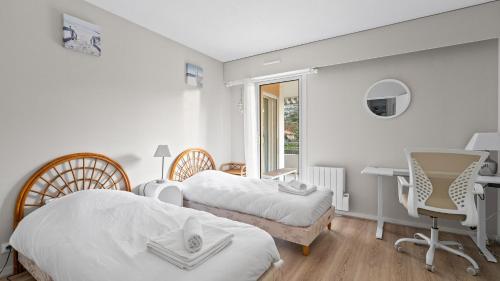 Spacieux 3 pièces avec terrasse, plage à 3 min, linge et ménage inclus