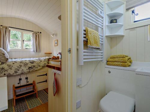a small bathroom with a sink and a toilet at 1 Bed in Hereford oc-93441 in Little Dewchurch