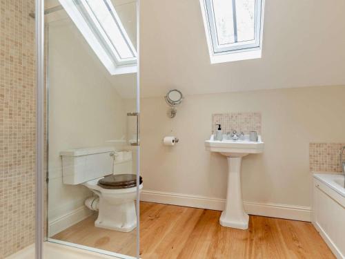 a bathroom with a toilet and a sink at 1 Bed in Bakewell oc-91367 in Youlgreave