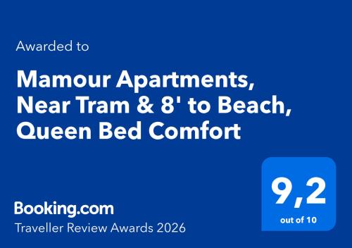 Mamour Apartments, Near Tram & 8' to Beach, Queen Bed Comfort
