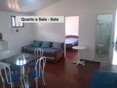 Una cama o camas en una habitación de Apartamento Quarto e Sala (Pontal)