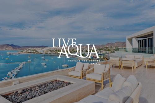 a view of the water from the roof of a building at Live Aqua Private Residences La Paz in La Paz