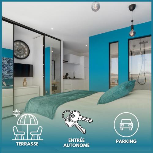Bellagio - Terrasse privée - Parking - Héliopolis - Village Naturiste