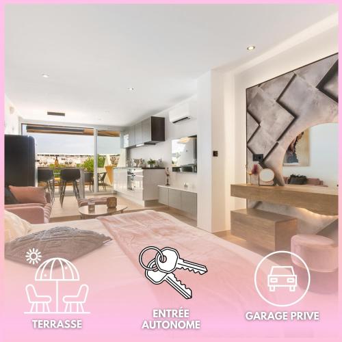 Catalina - Terrasse XXL - Garage Privé - Clim - Heliopolis Village Naturiste