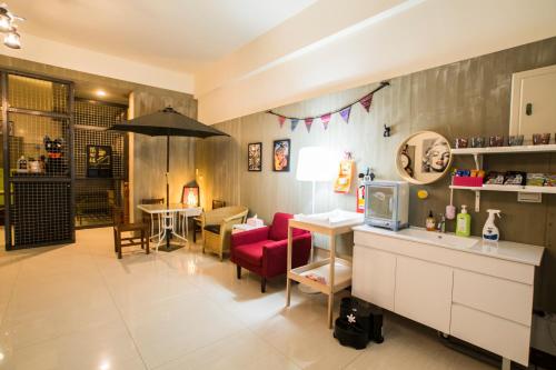 Kuchyň nebo kuchyňský kout v ubytování Happy B&B