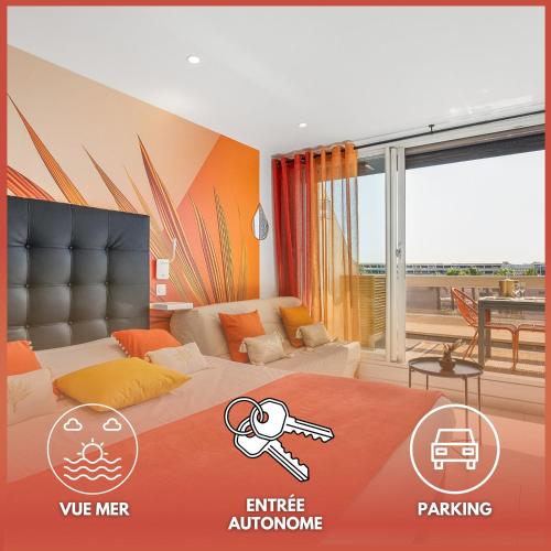 Will4Stay - Studio vue mer - Heliopolis - parking inclus - Village Naturiste