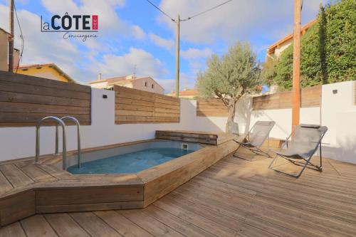 Piscina a Le Chapon o a prop