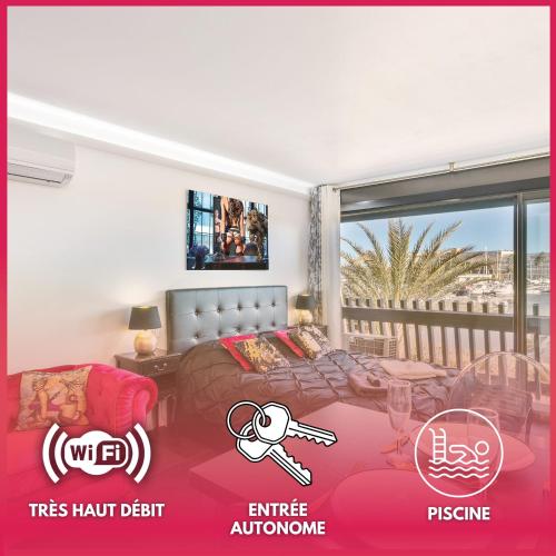 Le Barocci Port vénus - Appartement luxe - vue port - piscine - parking - Village Naturiste