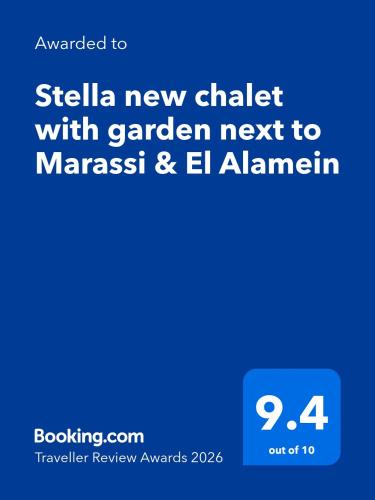 a screenshot of a cell phone with the new chapter with garden next to march at Stella new chalet with garden next to Marassi & El Alamein in El Alamein