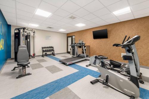 a fitness room with treadmills and cardio equipment at Comfort Inn Eagan Minneapolis - St Paul South in Eagan