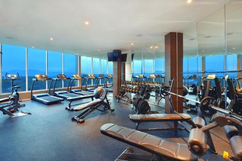 
The fitness center and/or fitness facilities at Platinum Adisucipto Hotel & Conference Center
