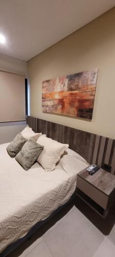 a bedroom with a bed and a painting on the wall at Departamentos Premium in Formosa