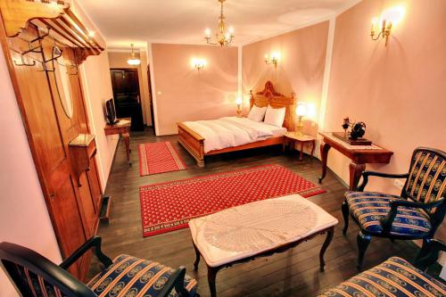 Ένα ή περισσότερα κρεβάτια σε δωμάτιο στο Hotel Evmolpia