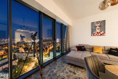 ANS Hanza Tower Apartment - 22nd floor with city view, swimming pool, sauna, jacuzzi, viewing terrace