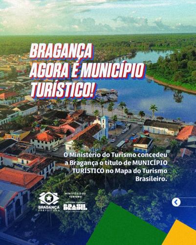 a magazine cover of a city and a river at Casa completa em Bragança in Bragança