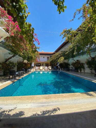 a swimming pool in the middle of a building at So Dalyan in Ortaca