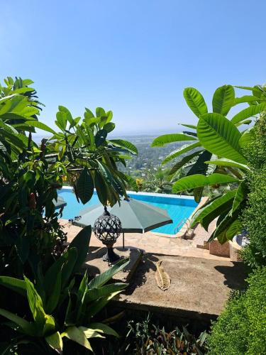 a view of a pool from a resort at Serenity villa homes in Nairobi