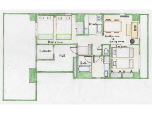 a floor plan of a house at MY STORY Familia 801-無料駐車場 in Takamatsu