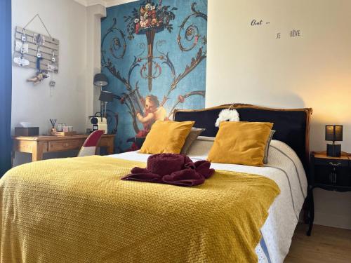 Ліжко або ліжка в номері Maison Menadel