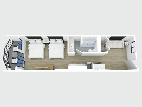 a rendering of a floor plan at Grande Beach Resort in Myrtle Beach