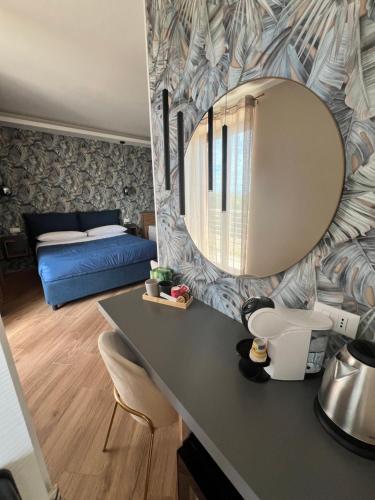 Svetainės erdvė apgyvendinimo įstaigoje PoseidonRooms