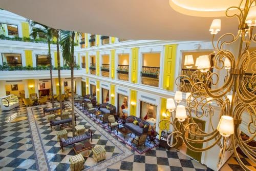 an overhead view of the lobby of a hotel at Fragrant Nature Kochi - A Five star Classified Hotel in Cochin