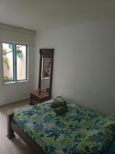 Giường trong phòng chung tại Casa San Sebastian
